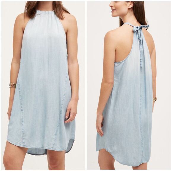 Anthropologie Cloth and Stone Chambray Dress Sz XL NWT - Picture 1 of 3